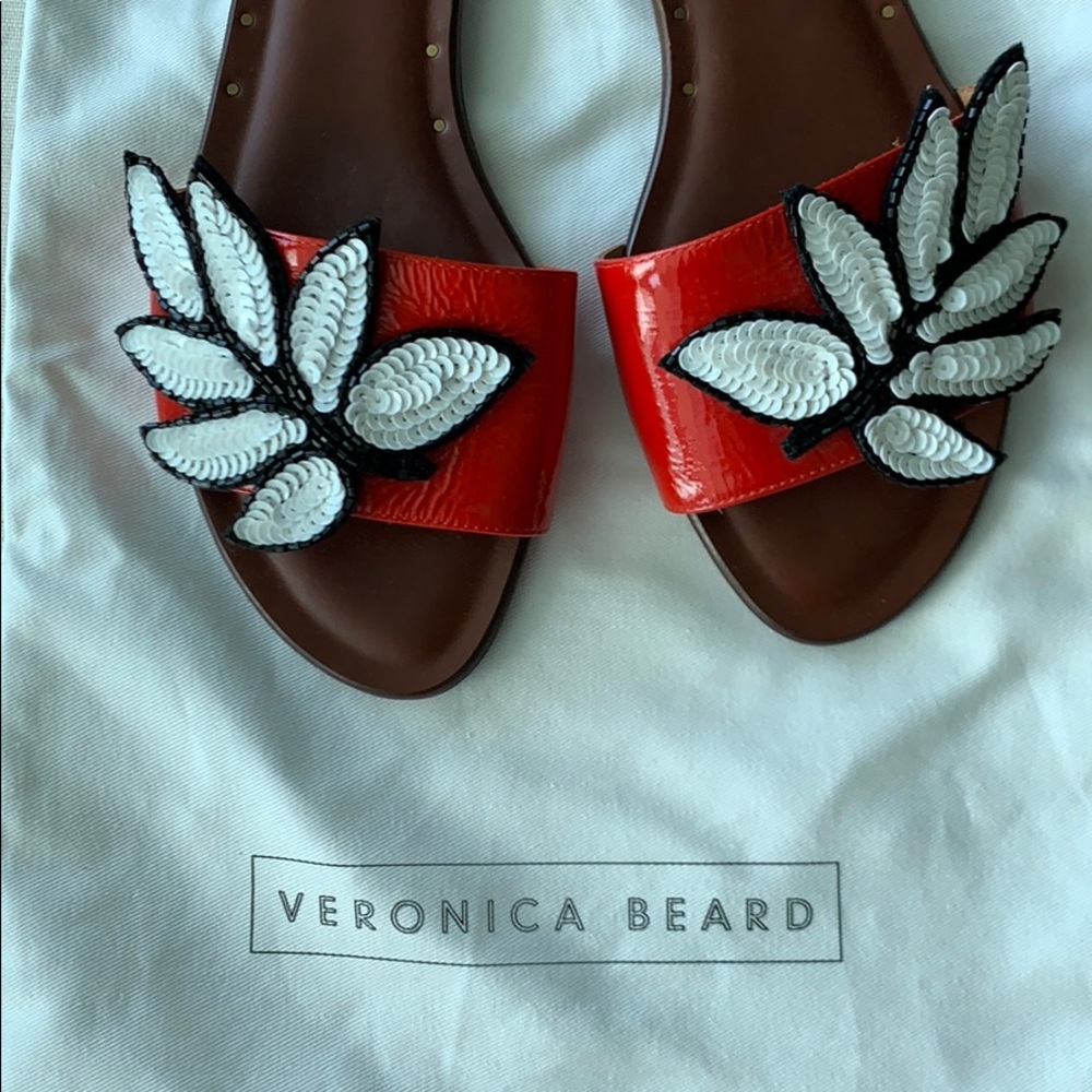Veronica Beard Beaded Sandals ! New in Bag !